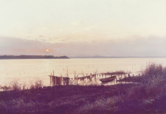 夕映え（印旛沼）